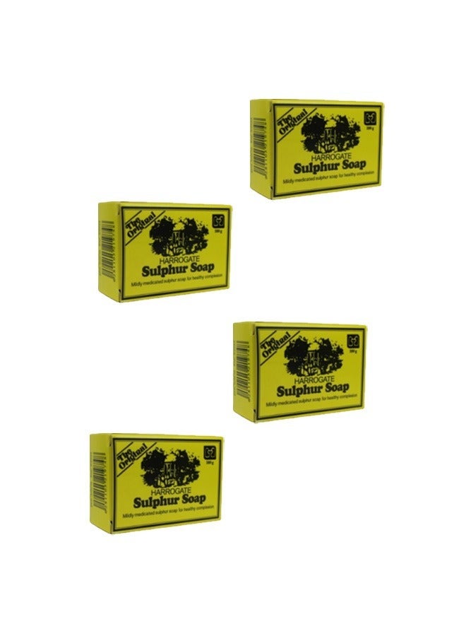 هاروغيت 4  قطع  من صابون الكبريت البرتقالي لبشرة صحية  100X4 جرام - Image 2