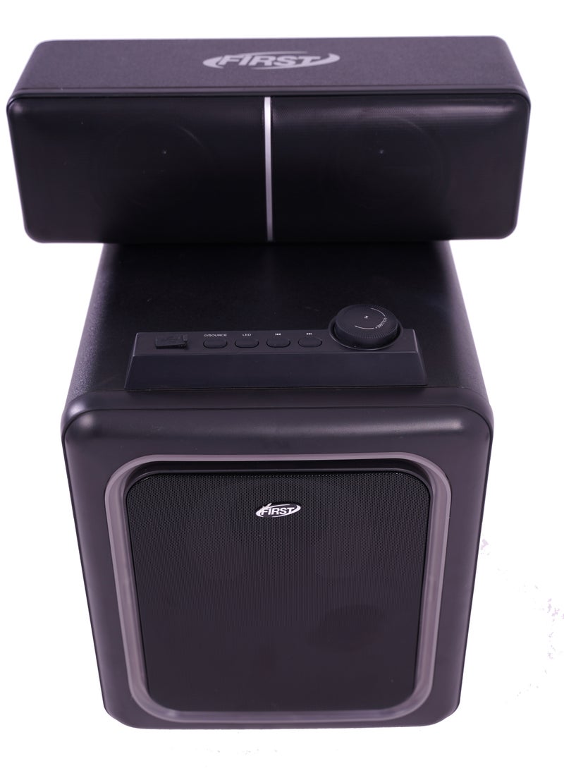 first First Hometheater 3 * 1-120watt-M810-Bluetooth,USB,Optical,AUX,Remotecontrol,Multicolored LED Themes,HDMI (black)  - Image 2