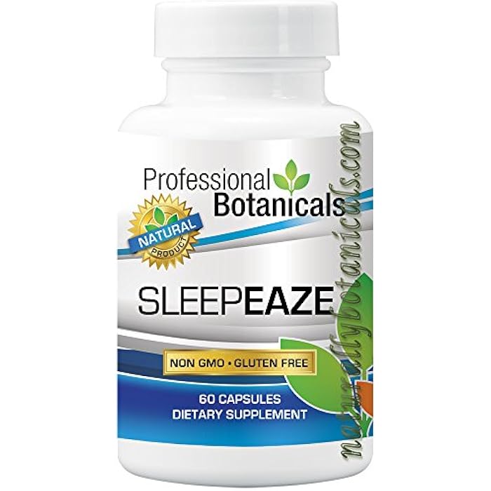 Professional Botanicals Sleep Eaze, Natural Sleep Aide Supplement, Non Habit Forming Sleep Supplement Valerian Root and German Chamomile - 60 Vegetarian Capsule - Image 1