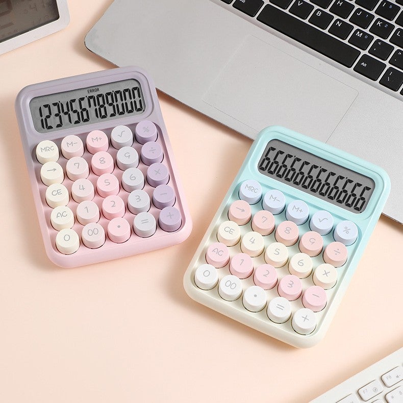 New Color Mechanical Keyboard Dopamine Financial Computer 12-Bit Large Screen Calculator High-Looking Student Exam - Image 3