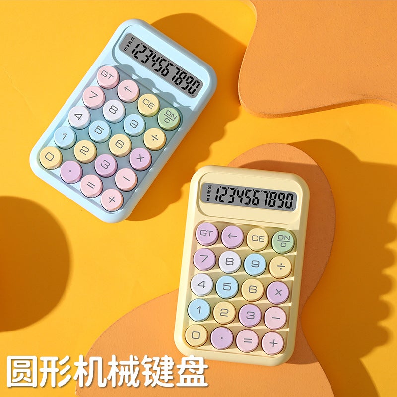 New Color Mechanical Keyboard Dopamine Financial Computer 12-Bit Large Screen Calculator High-Looking Student Exam - Image 4