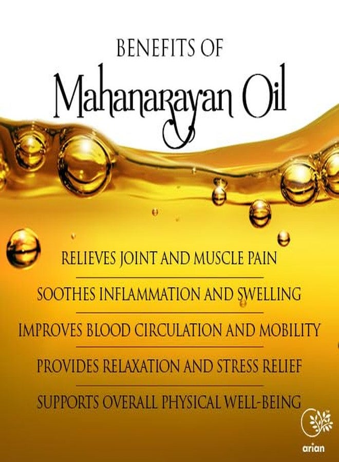 Arian™ Premium Mahanarayan Carrier Oil - 100% Pure, Natural and Therapeutic Grade Carrier Oil for Nourishing Massage, Skin Care, Hair Care, and Personal Care (Mahanarayan Oil, 100ml/3.3oz) - Image 4