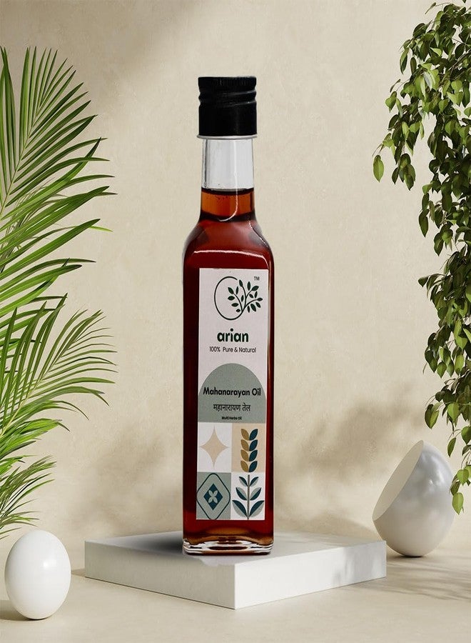 Arian™ Premium Mahanarayan Carrier Oil - 100% Pure, Natural and Therapeutic Grade Carrier Oil for Nourishing Massage, Skin Care, Hair Care, and Personal Care (Mahanarayan Oil, 100ml/3.3oz) - Image 1