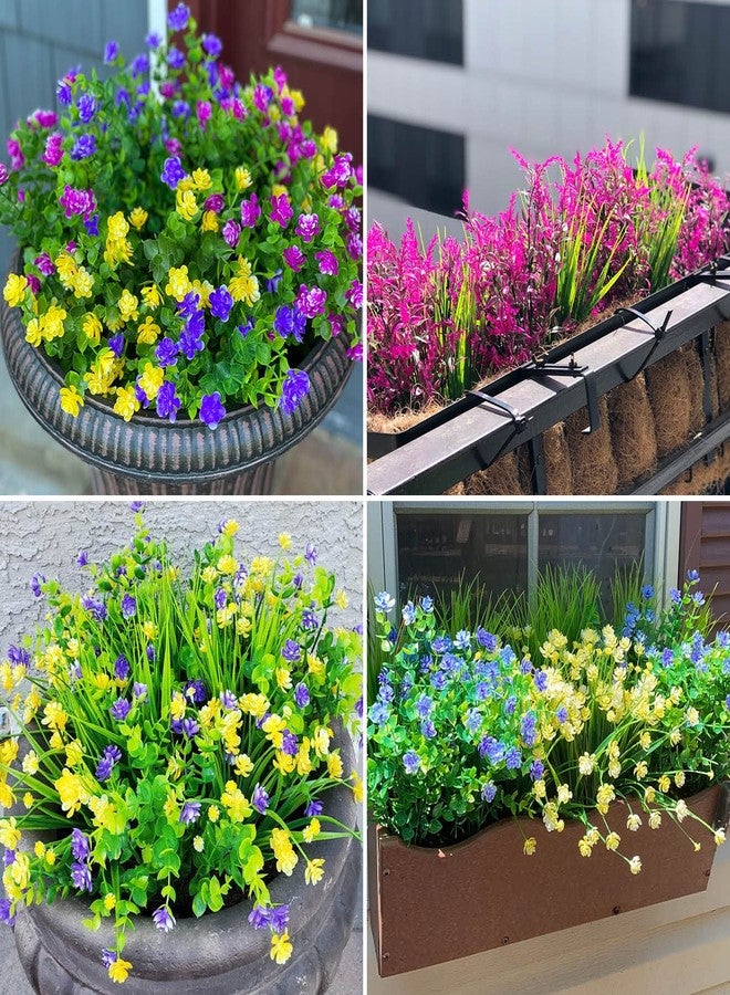 TEMCHY 12 Bundles Artificial Flowers Lifelike No Fade UV Resistant Fake Plastic Flowers Faux Plants for Hanging Planters Outside Porch Window Box Wedding Home Décor - Indoor/Outdoor Use - Image 4