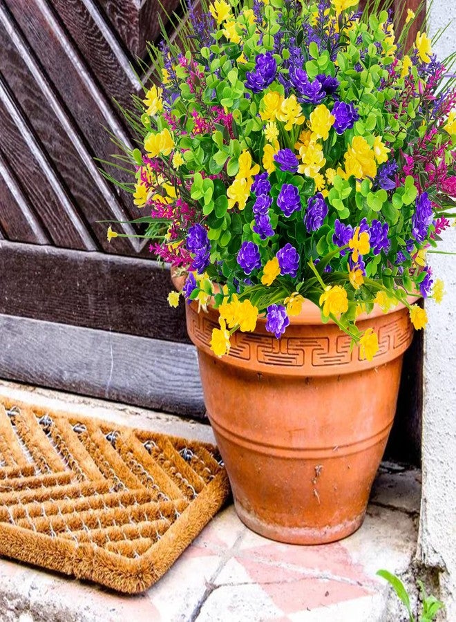 TEMCHY 12 Bundles Artificial Flowers Lifelike No Fade UV Resistant Fake Plastic Flowers Faux Plants for Hanging Planters Outside Porch Window Box Wedding Home Décor - Indoor/Outdoor Use - Image 5