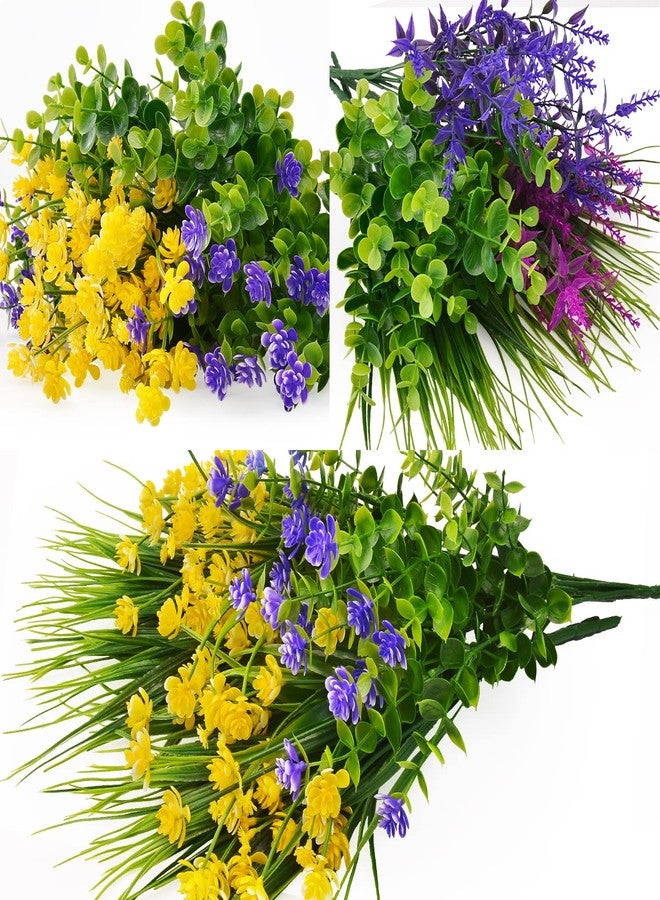 TEMCHY 12 Bundles Artificial Flowers Lifelike No Fade UV Resistant Fake Plastic Flowers Faux Plants for Hanging Planters Outside Porch Window Box Wedding Home Décor - Indoor/Outdoor Use - Image 3