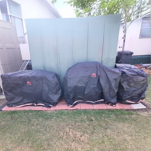 Turtle Life BBQ Grill Cover, 46 Inch Heavy Duty Waterproof Barbecue Gas Grill Covers for Flat Top Griddle, Anti-Fading Cover for Gas Grill, Black - Image 5