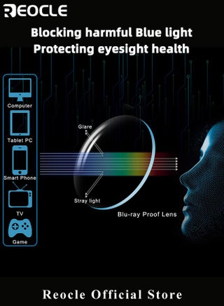 Progressive Multifocus Reading Glasses Anti Blue Light Readers with Diamond Cutting Design Anti-Fatigue Clear Lens Spectacle Readers for Men - view 4