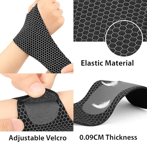 Cetaplast Skin Friendly Ultra-Light Weight Breathable Wrist Band for Sports Support and Injury Recovery Protection Wrist Band | Black | Set of 1 - Image 3