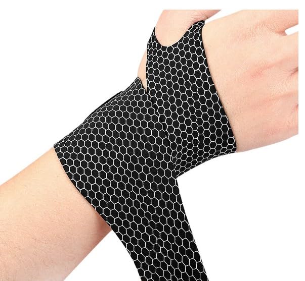 Cetaplast Skin Friendly Ultra-Light Weight Breathable Wrist Band for Sports Support and Injury Recovery Protection Wrist Band | Black | Set of 1 - Image 1