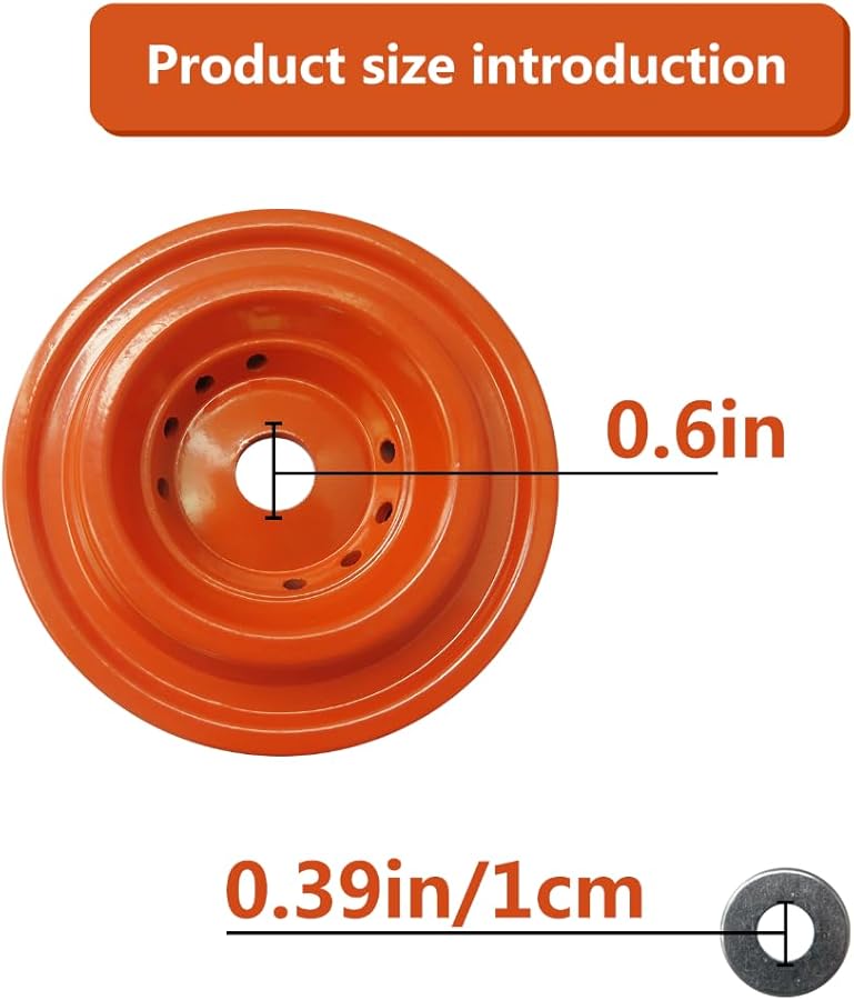 Orange Aluminum Universal Trimmer Head Replacement with 4 Lines for Brush Cutter - Image 3