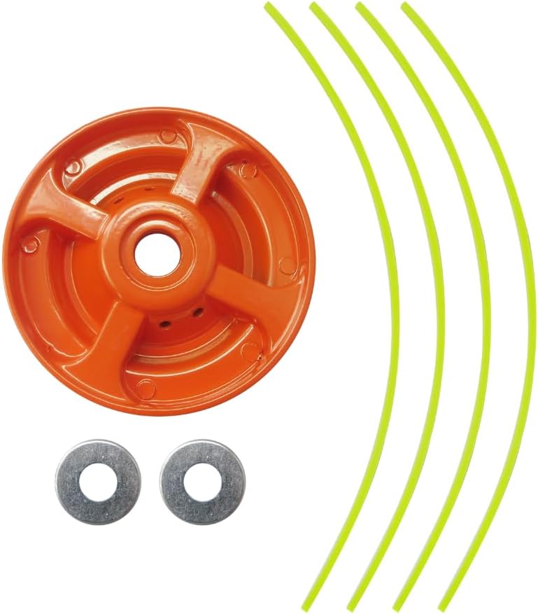 Orange Aluminum Universal Trimmer Head Replacement with 4 Lines for Brush Cutter - Image 4