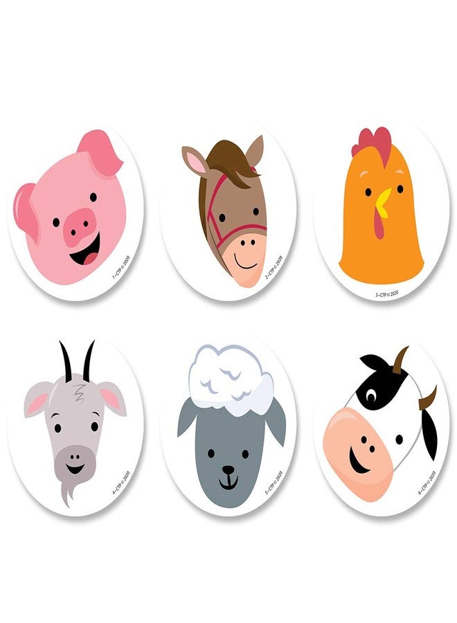 Creative Teaching Press Farm Friends Farm Faces 3" Designer Cut-Outs (10233) - Image 1