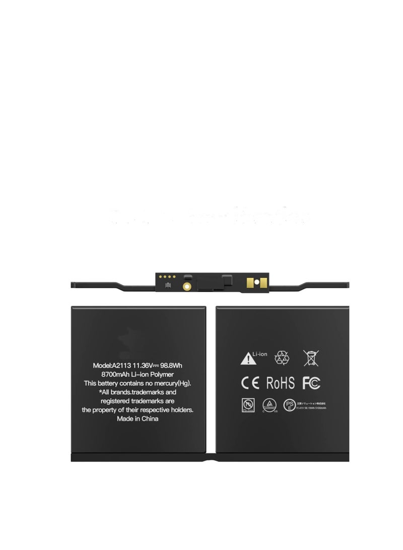 Terabyte بطارية لابتوب A2141 A2113 متوافقة مع ماك بوك برو 16 بوصة إصدار A2141 2020 2019، EMC 3347 MVVL2 MVVL2LL/A MVVM2 MVVM2LL/A MVVJ2 MVVJ2LL/A MVVK2 MVVK2LL/A (11.36V 99.8Wh) - Image 4
