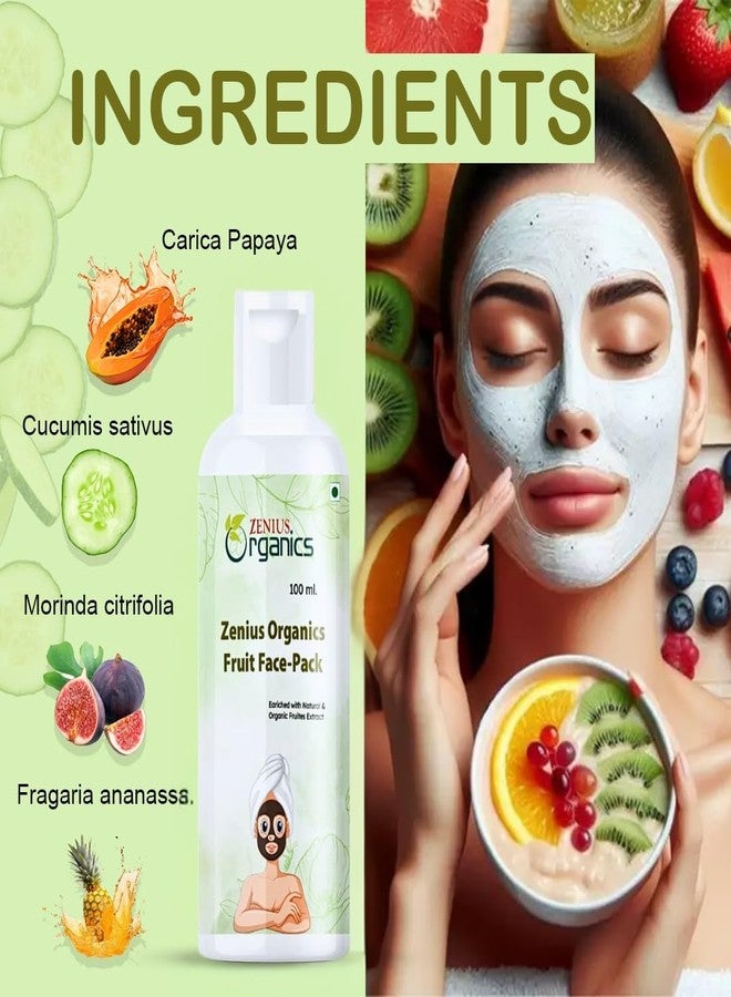 Zenius Fruit Brightening Depigmentation and Tan Removal Face Pack| Ayurvedic and Organically Pure| Tan Removal Face Pack for All Skin Types|100% Botanical Extracts| 100gm - Image 4