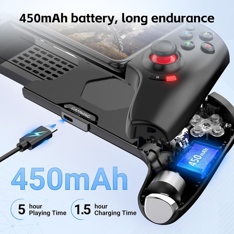 Megadream Mobile Phone Controller for iPhone/Android/iPad/Tablet - Switch/PC - Cloud Game - PS4/PS5/Xbox Remote Play Streaming, COD & Fortnite &More, Turbo/Macro, Hall Joysticks/Trigger - Image 3