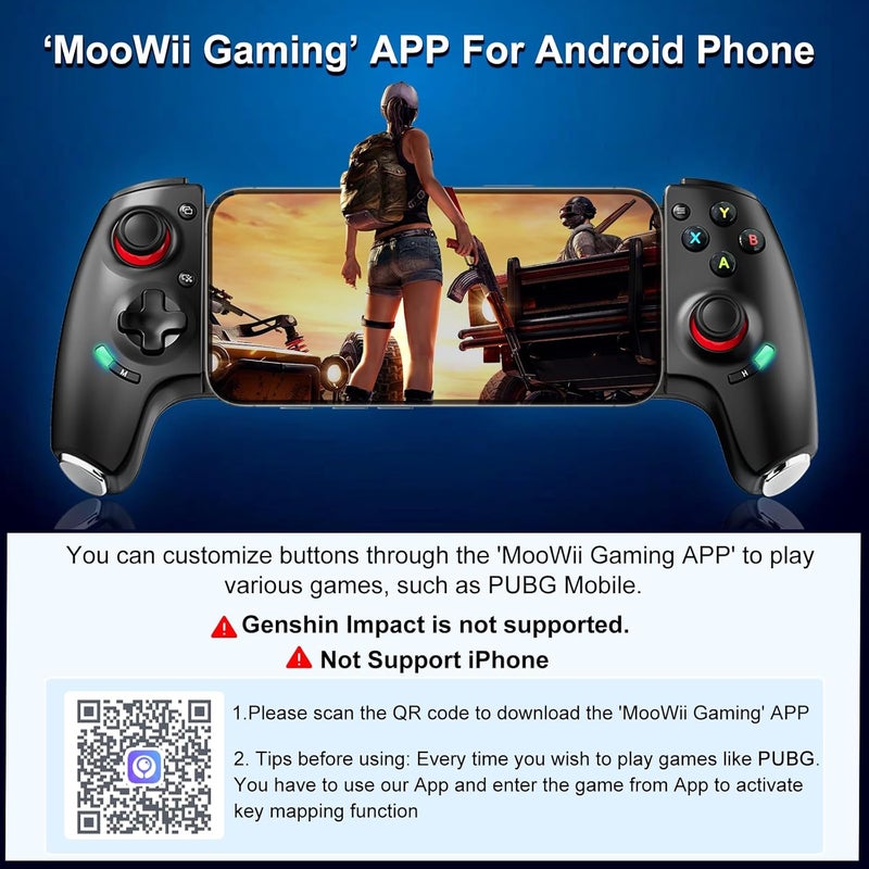 Megadream Mobile Phone Controller for iPhone/Android/iPad/Tablet - Switch/PC - Cloud Game - PS4/PS5/Xbox Remote Play Streaming, COD & Fortnite &More, Turbo/Macro, Hall Joysticks/Trigger - Image 5