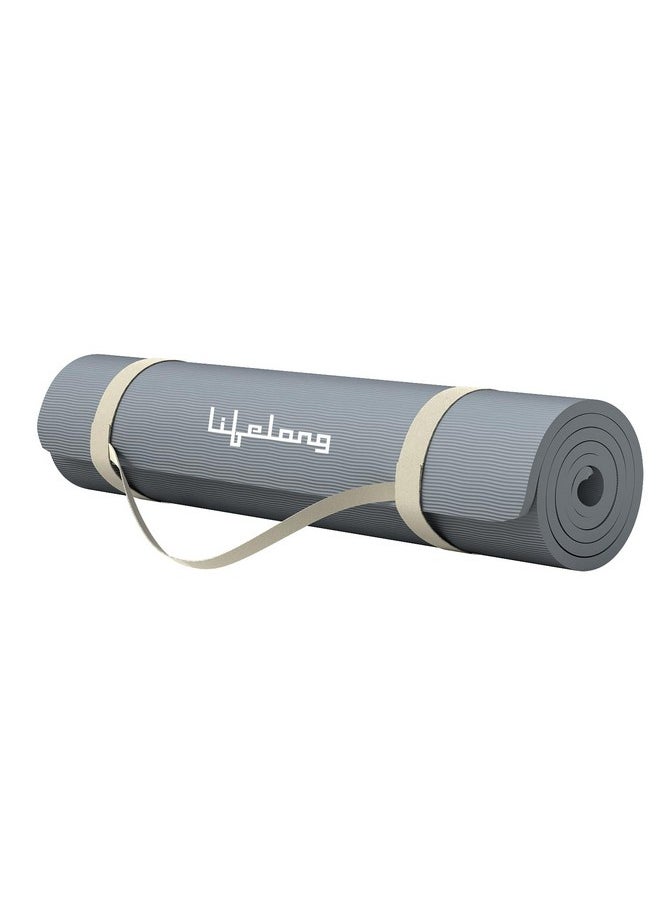 Lifelong Lifelong LLYM95 Yoga mat for Women & Men EVA Material 6mm Grey Anti Slip for Gym Workout  - Image 1