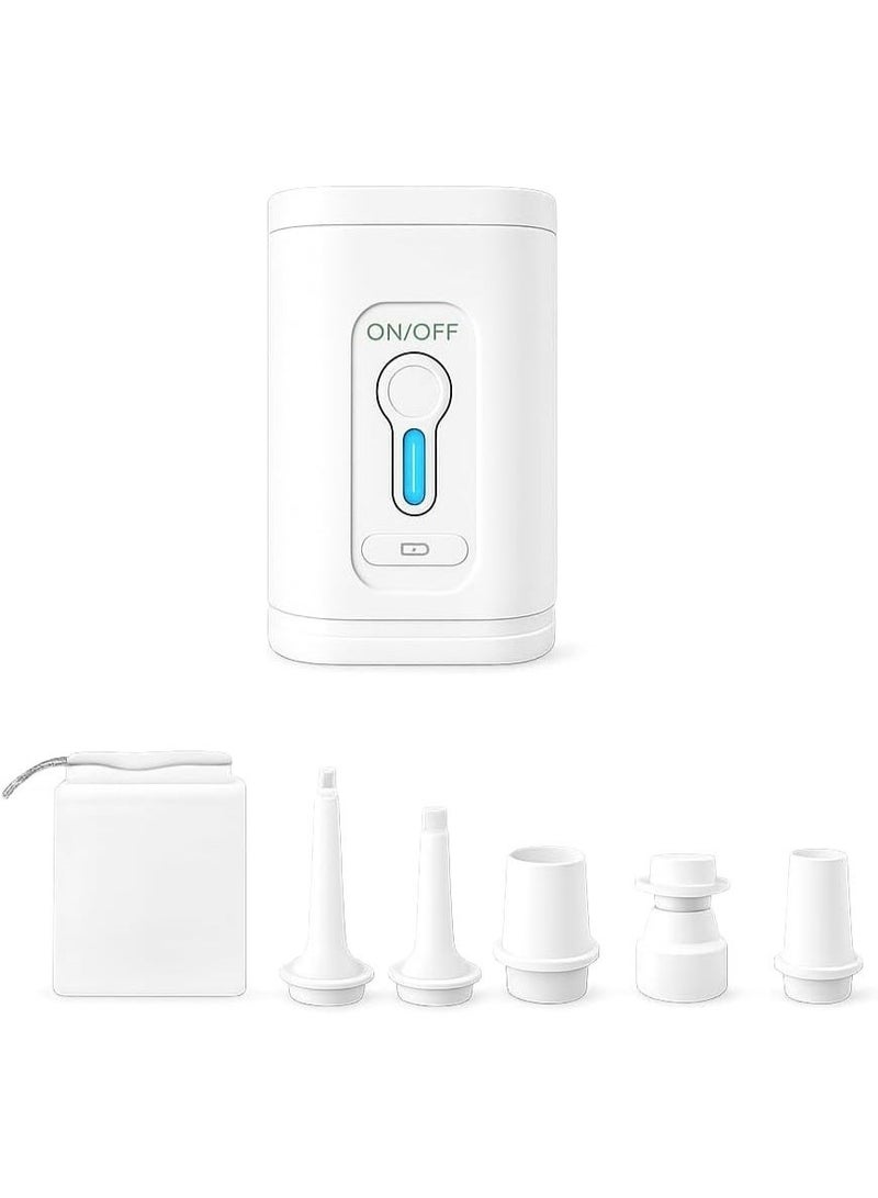 ORIONMAX Mini Portable Camping Air Pump & Inflator – Electric Air Pump with 1200mAh Rechargeable Battery, Type-C Charging, 5 Nozzles, Compatible with Air Mattresses, Swim Rings & Vacuum Storage Bags – Compact Multi-Purpose Inflator - Image 1