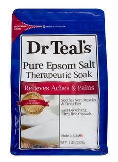 Dr Teals Pure Epsom Salt Therapeutic Soaking Solution Unscented 96 Oz. (Pack Of 6) (Packaging May Vary)