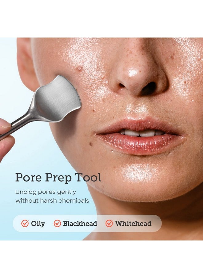 LitBear LitBear Pore Prep Tool, Blackhead Remover Pimple Popper Tool Kit, Stainless Steel Blackhead Extractions Tool for Acne, Whitehead Popping, Blemish, Comedone  - Image 2