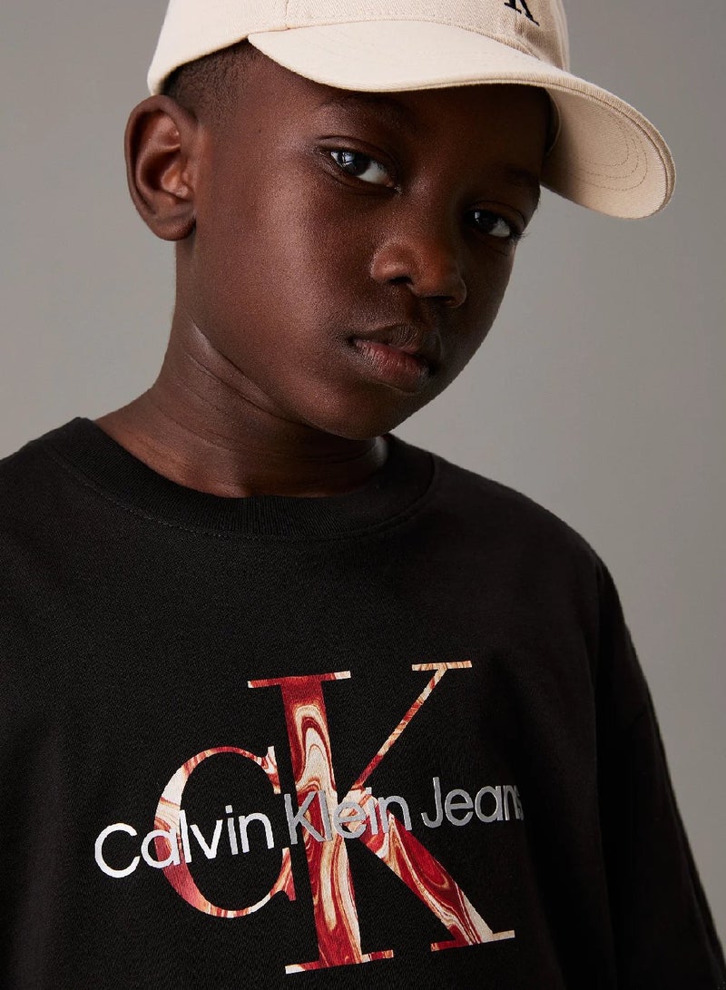 كالفن كلاين جينز تيشيرت بقصّة مريحة مزين بالشعار - Image 3