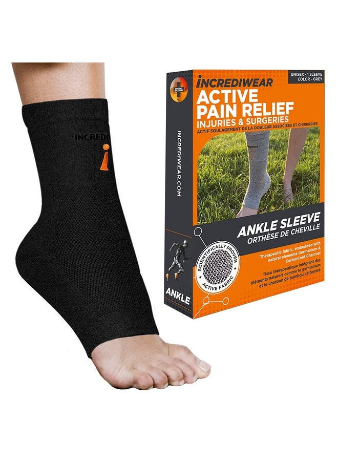 INCREDIWEAR Incrediwear Ankle Sleeve - Ankle Brace for Joint Pain Relief, Sprained Ankle Support, Arthritis, Inflammation Relief, and Circulation, Ankle Support for Women and Men (Black, Large)  - Image 1