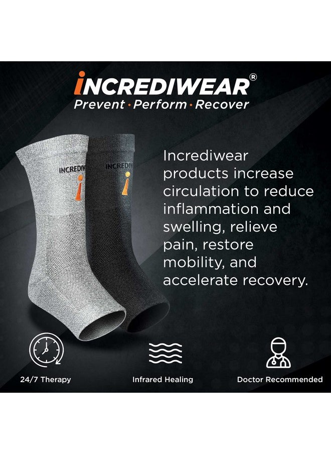 INCREDIWEAR Incrediwear Ankle Sleeve - Ankle Brace for Joint Pain Relief, Sprained Ankle Support, Arthritis, Inflammation Relief, and Circulation, Ankle Support for Women and Men (Black, Large)  - Image 2
