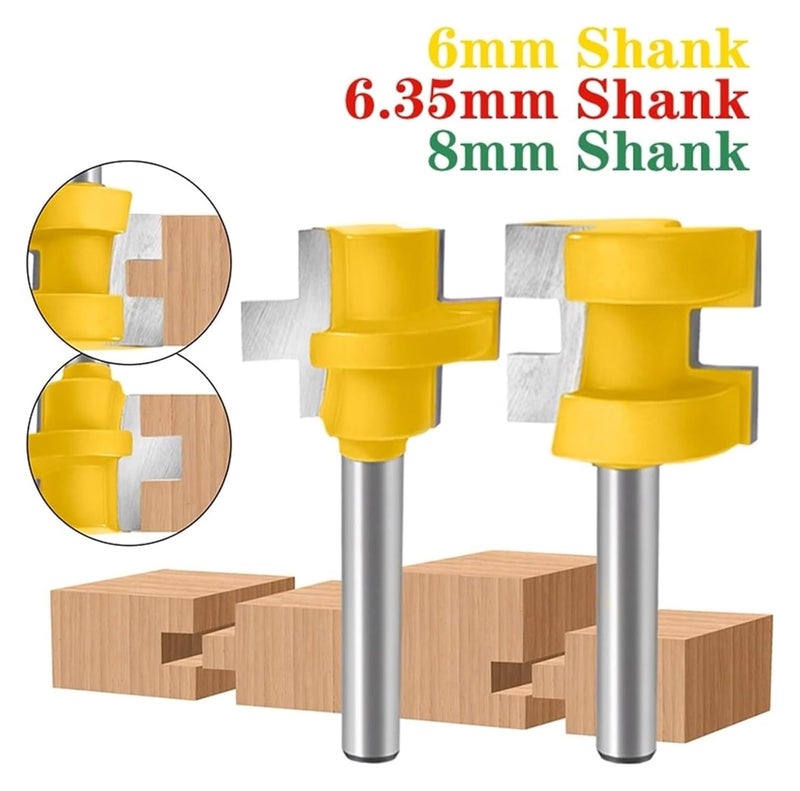 8mm Shank T Slot Square Tooth Wood Milling Cutter Router Bit Carving Tool - Image 4