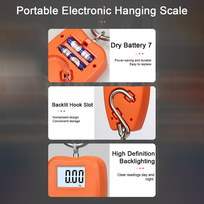 Portable Electronic Luggage Scale: Black, Accurate Quick Stable Weighing - 3 Switchable Units (LB, KG, N) Digital Scale for Travelers & Luggage Weighing - Image 4
