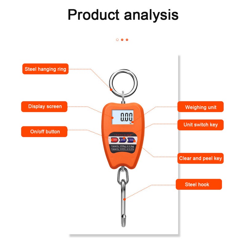 Portable Electronic Luggage Scale: Black, Accurate Quick Stable Weighing - 3 Switchable Units (LB, KG, N) Digital Scale for Travelers & Luggage Weighing - Image 5