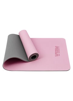 MELA Non-Slip Yoga Mat For Home Gym - 6Mm Thick, Eco-Friendly Tpe, Cushioned Exercise Mat With Carry Strap - Perfect For Yoga, Pilates, Fitness Training, & Gymnastics Essentials  - Pink  - Image 1