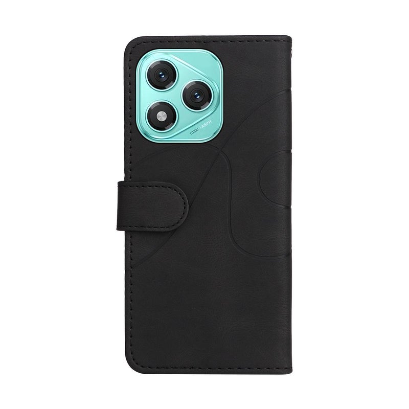 HuHa Case Cover For Honor 400 Lite Global Dual-color Splicing Flip Leather Phone Case(Black) - Image 3