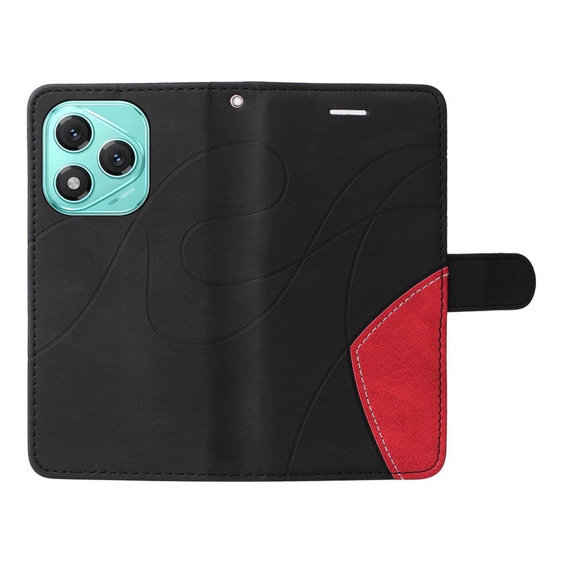HuHa Case Cover For Honor 400 Lite Global Dual-color Splicing Flip Leather Phone Case(Black) - Image 5