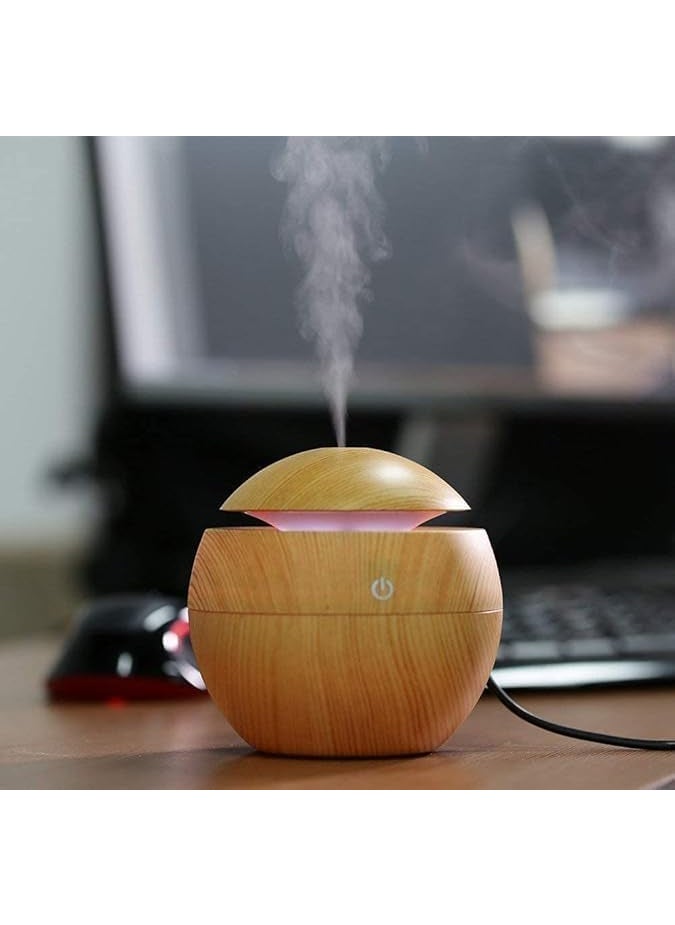 BAJUD BAJUDWooden Cool Mist Humidifiers Essential Oil Diffuser Aroma Air Humidifier with Colorful Change for Car Office Babies humidifiers for Home air humidifier for Room  - Image 1