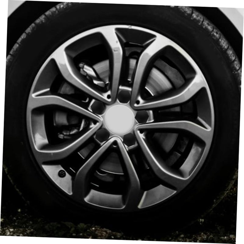 Black Wheel Hub Nut Caps with Dust Protection Rust Resistant Tire Mark Replacement - Image 5
