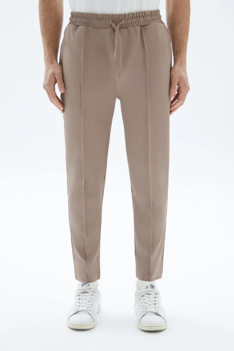 Wecre8 Brown Plain Sweatpants By WECRE8