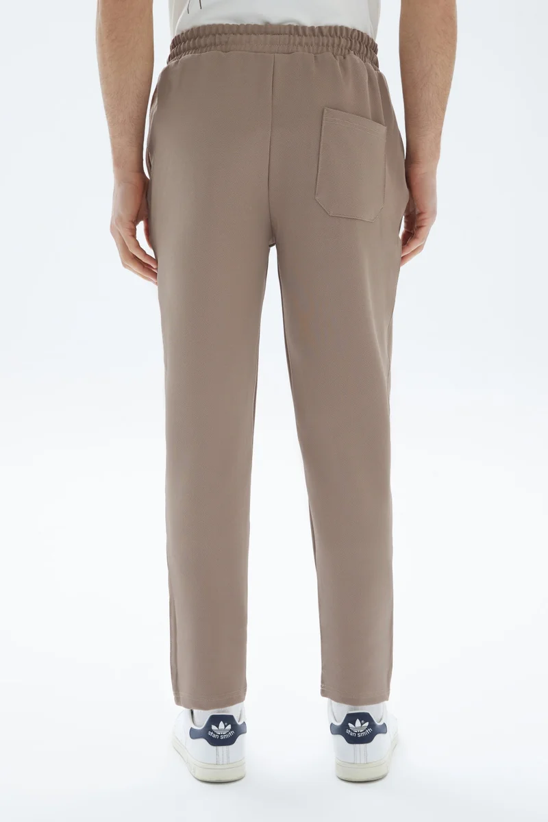 Wecre8 Brown Plain Sweatpants By WECRE8