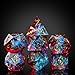 CRITALLIC 7PCS DND Dice SetHandmade Sharp Edge Dice Set DD RPG Polyhedral Diefor Dungeons and Dragons TTRPG Games Roleplaying Games Pathfinderwith Gift BoxBlue with Red - Image 4