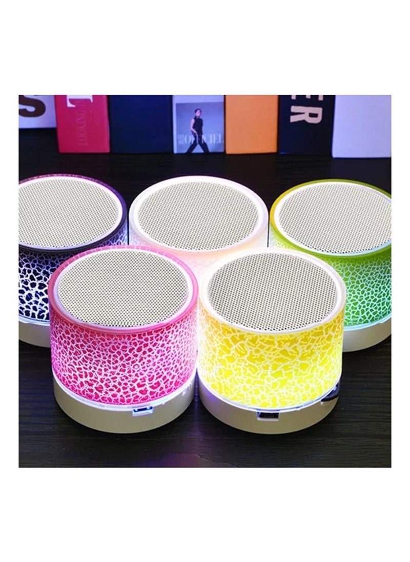 AROAQ - Wireless Bluetooth SpeakerA9 Dazzling Crack LED Wireless Bluetooth Waterproof U-Disk TF Card - Image 1