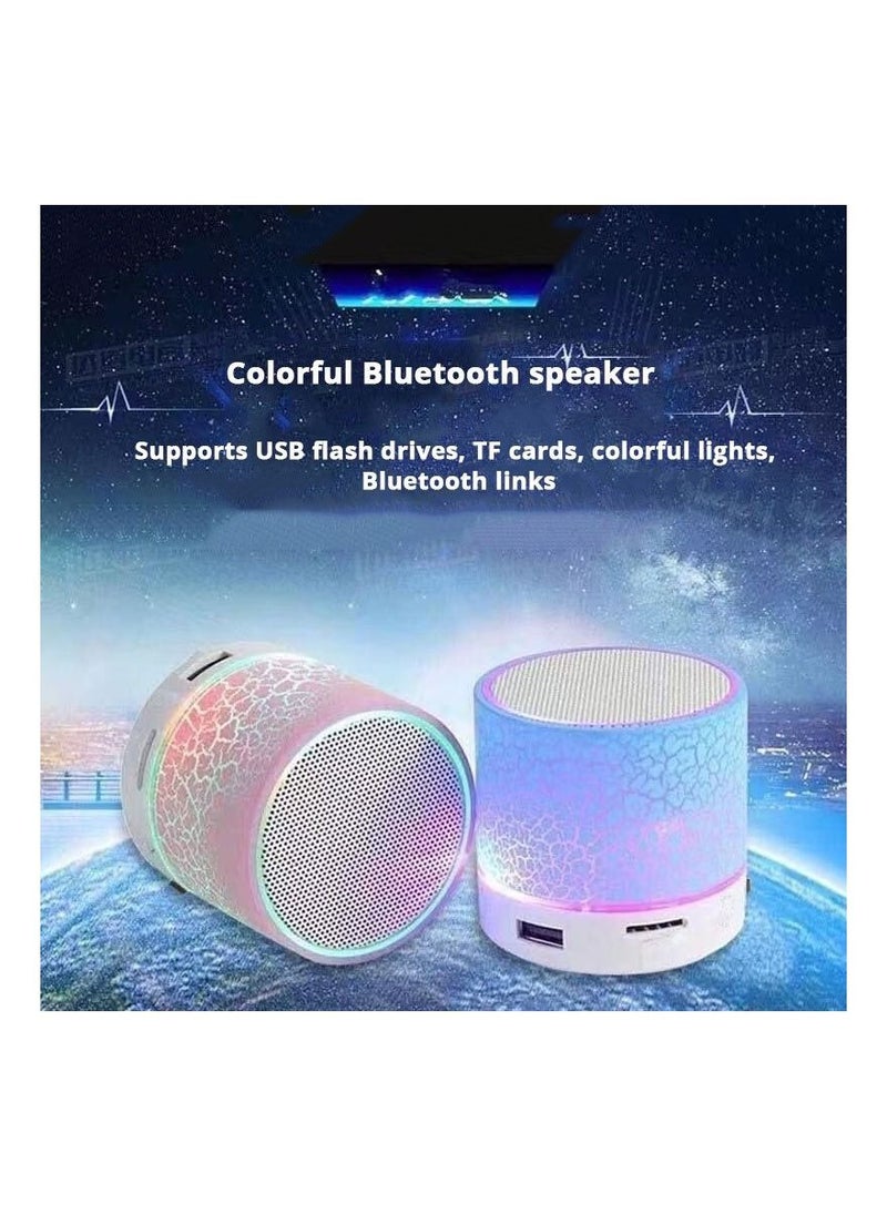 AROAQ - Wireless Bluetooth SpeakerA9 Dazzling Crack LED Wireless Bluetooth Waterproof U-Disk TF Card - Image 1
