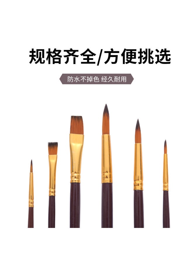 Keep Smiling Pointed Acrylic Painting Pens New Plaster Painted Baby White Blank Brush Watercolor Gouache Brush - Image 3