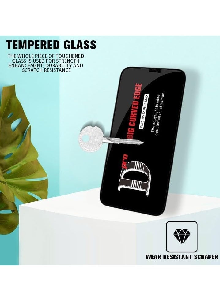 vesus D-Pro Privacy Balck Glass designed for iPhone 14 Pro MAX, Premium Tempered Glass - Case Friendly with Sensor Protection and 9H Scratch Proof Hardness and Edge to Edge Proyection - Image 3