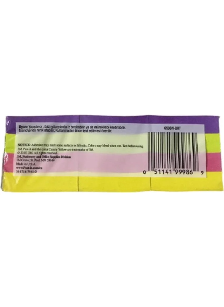 3M Post-It Basic Note Mixed 4 Colors 35 x 48 mm 12-pack