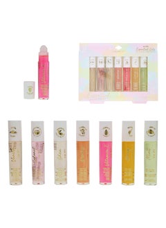 Expressions Expressions 7pc Lip Oil Set Hydrating RollOn Lip Oils Infused wEssential Oils  Rollerball VitaminEnriched 