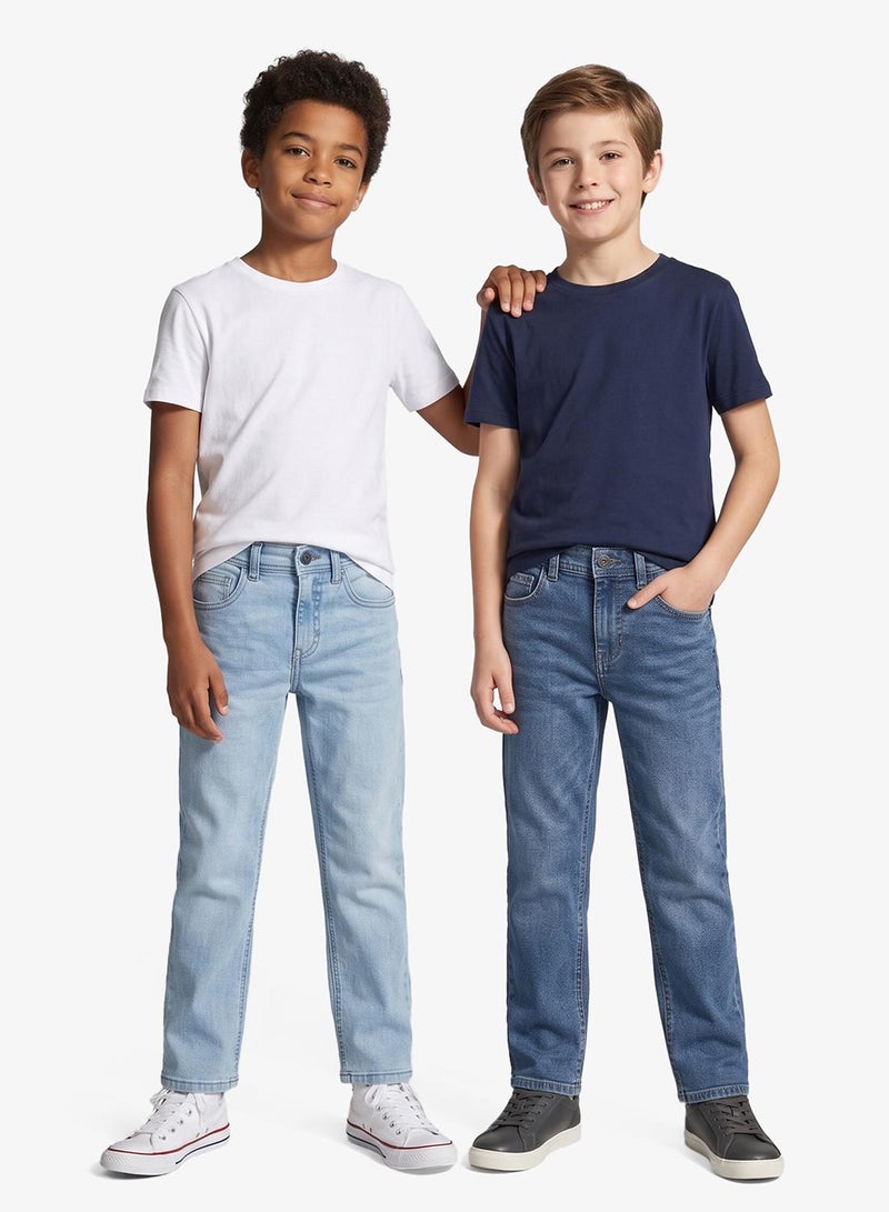 NAME IT Kids 2 Pack Of Straight Fit Jeans - Image 1