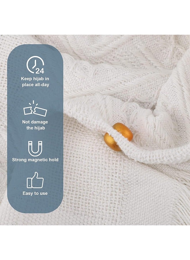 HY Hijab Magnetic Pins, Premium Strong Magnetic Hijab Pins for Women, No-Snag Multi-Use Colorful Scarf Small Magnetic Hijab Magnets, Commercial Strength Hijab Pins for Women Clothing Scarf(4 Pairs)  - Image 3