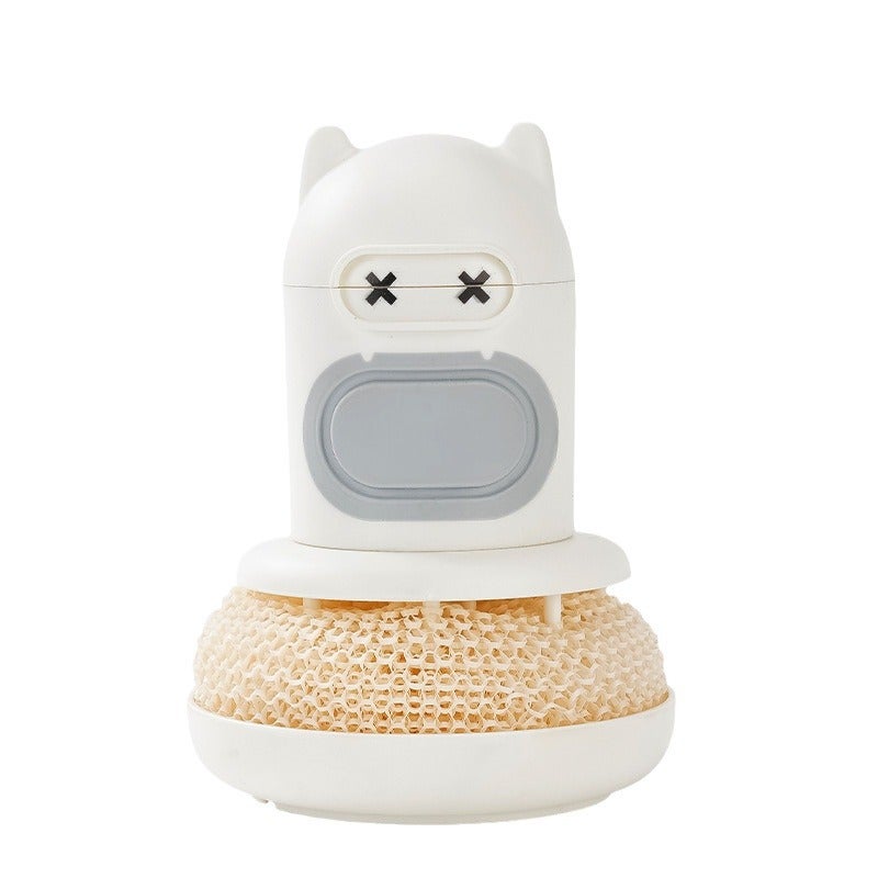 Cartoon Press Kitchen Scrub Brush with Liquid Dispenser - Image 5