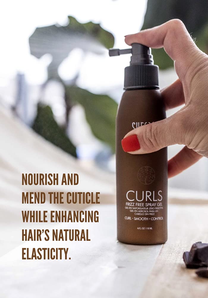SURFACE Hair Curl Frizz Free Spray Gel, Lightweight Control With Cocoa Butter And Babassu Oil, For Curly Or Straight Hair 4 Fl. Oz. - Image 2