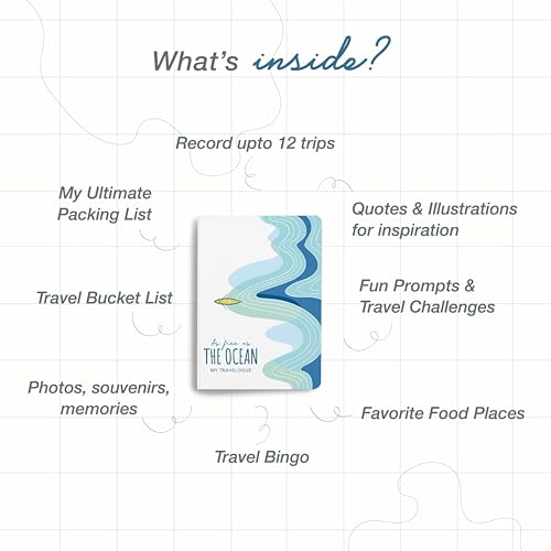 The Journal Lab My Travelogue Travel Journal Scrapbook for Adults & Kids |Diary with Pockets | Space for Fun Prompts | Memories Best for Gifts |176 pages Home - Image 2